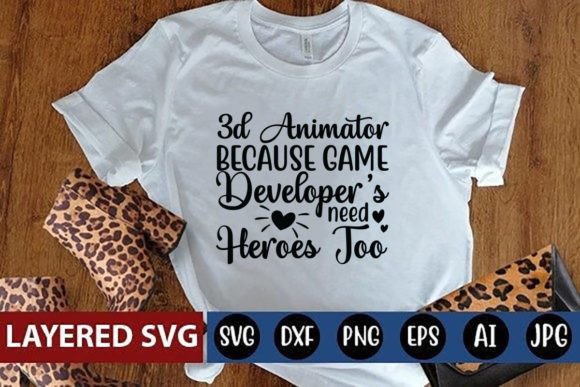 3D Animator Graphics for T-Shirt Designs