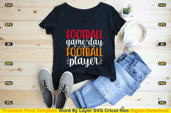 Football Game Day Graphics for T-Shirt Designs