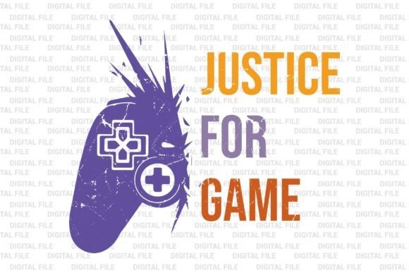 Funny Saying Justice for Game Svg Graphics