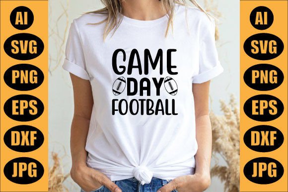 Game Day Football Graphics for T-Shirt Designs