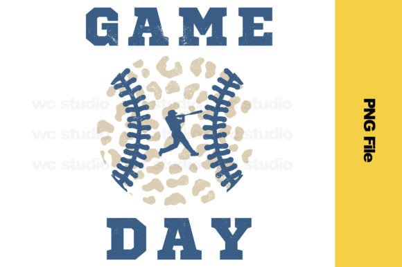 Game Day Leopard Baseball PNG: Graphics & T-Shirt Designs