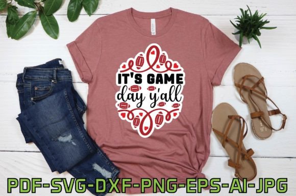 It's Game Day Y'all Graphics & T-Shirt Designs